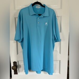 NWOT PETER MILLAR Short
Sleeve Polo, Light Blue. Size XXL